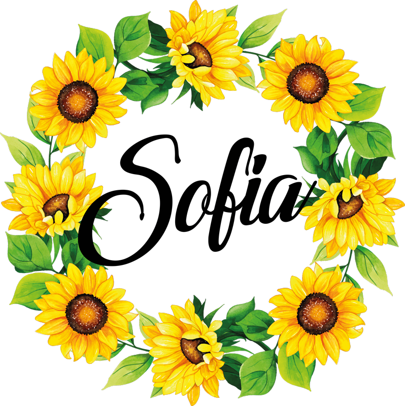 Alfombra vinílica flores corona de flores verano - TenVinilo