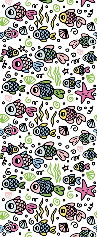 Alfombra vinílica dormitorio peces multicolores - TenVinilo