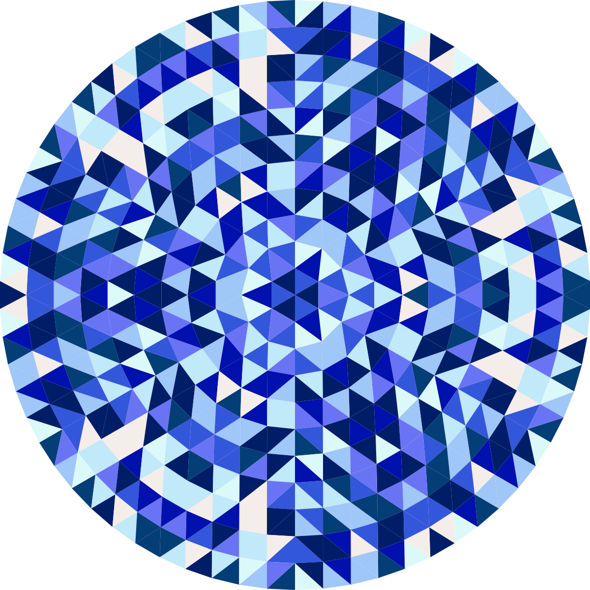 Alfombra vinílica geométrica patrón azul circular - TenVinilo