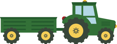 Alfombra vinílica infantil tractor y vagón verde - TenVinilo
