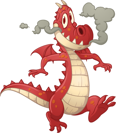 Alfombra vinílica infantil dragón rojo - TenVinilo