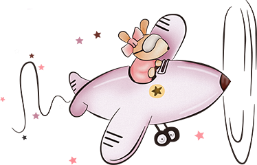 Alfombra vinílica infantil ratón en un avión - TenVinilo