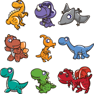 Alfombra vinílica infantil sticker dinosaurios bebés - TenVinilo