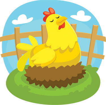 Alfombra vinílica infantil gallina ponedora - TenVinilo