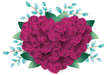Alfombra vinílica dormitorio corona de corazones con rosas - TenVinilo