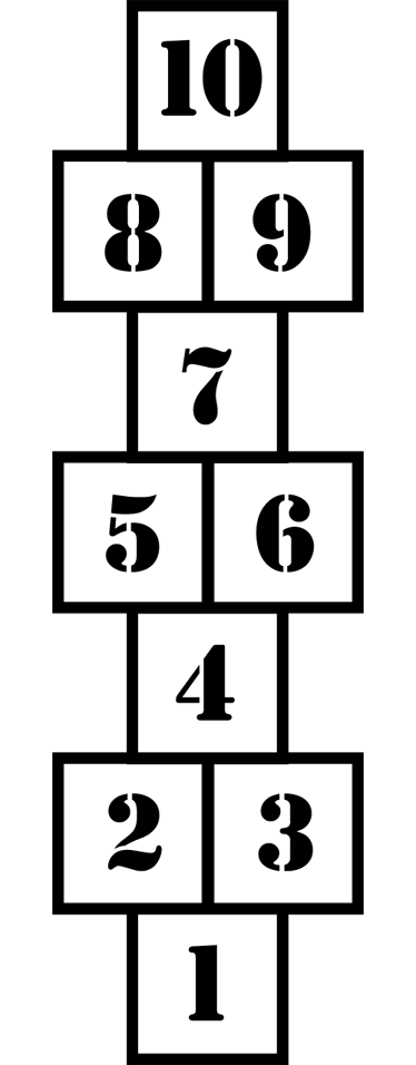 Alfombra vinílica juegos vinilo infantil rayuela moderna - TenVinilo