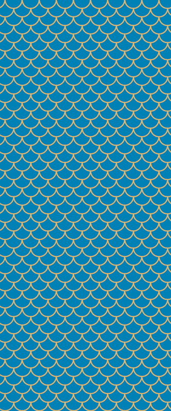 Alfombra vinílica baño patrón de escamas azules - TenVinilo