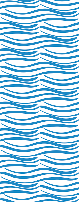 Alfombra vinílica baño patrón de pequeñas olas - TenVinilo