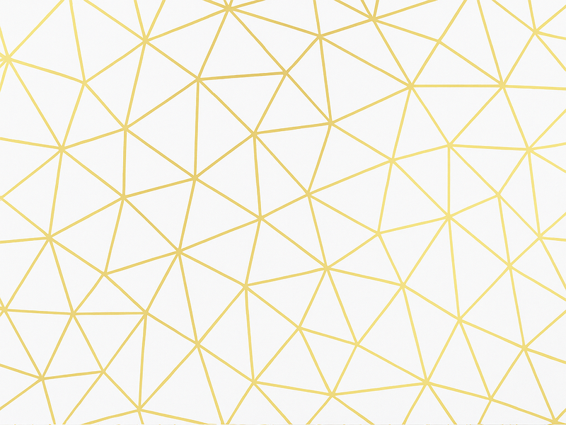 Alfombra vinílica geométrica mosaico prismático dorado - TenVinilo