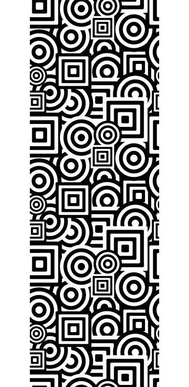 Alfombra vinílica baño diseño de círculos concéntricos - TenVinilo