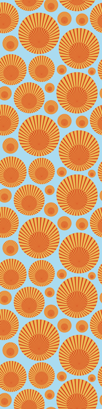 Alfombra vinílica cocina 70's sol radiante nevera - TenVinilo