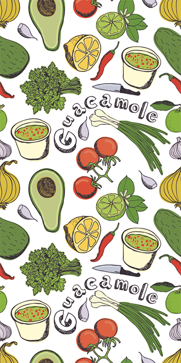 Alfombra vinílica cocina frutas mexicanas decorativas - TenVinilo