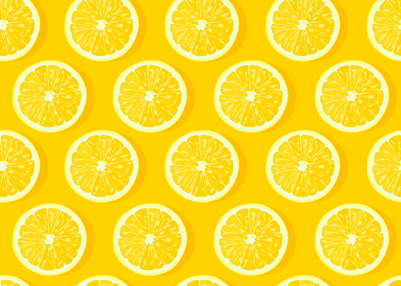 Alfombra vinílica cocina limones en rodajas - TenVinilo