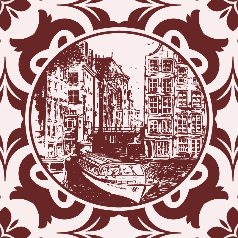 Alfombra vinílica cocina casas y botes del canal - TenVinilo