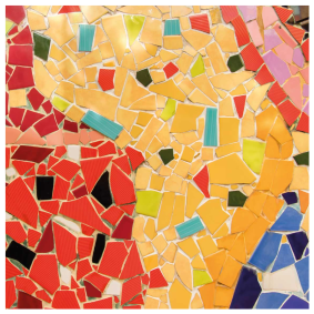 Alfombra vinílica cocina mosaico cerámico de colores - TenVinilo