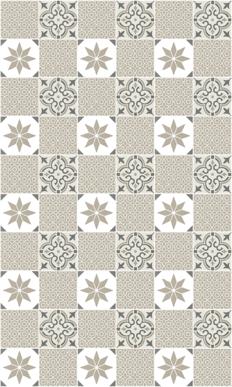 Alfombra vinílica cocina mosaico marroquí arenoso - TenVinilo