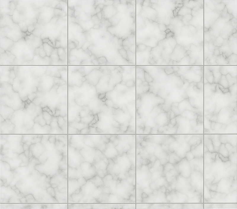 Alfombra vinílica cocina azulejo mármol blanco cuadrado - TenVinilo