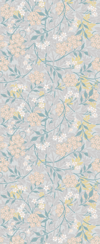 Alfombra vinílica dormitorio patrón floral elegante 80's - TenVinilo
