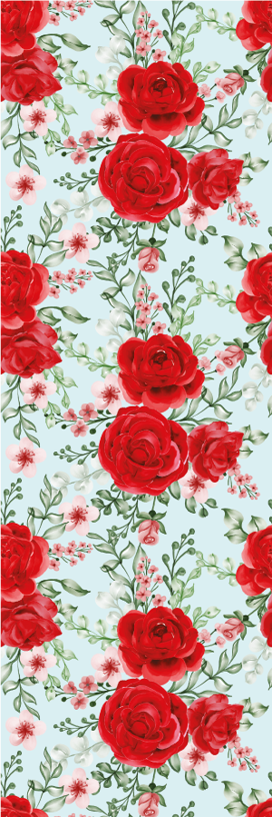 Alfombra vinílica dormitorio estilo flores vintage - TenVinilo