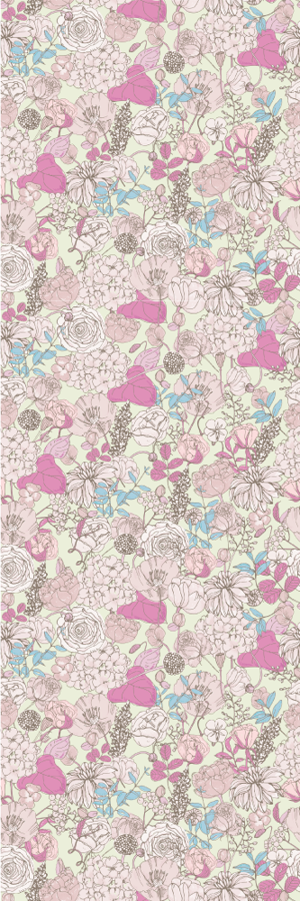 Alfombra vinílica dormitorio estilo floral grandmillenial - TenVinilo