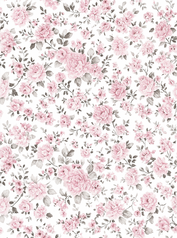Alfombra vinílica dormitorio diseño floral retro grande - TenVinilo