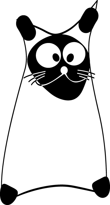 Alfombra vinílica dormitorio gato trazo blanco - TenVinilo