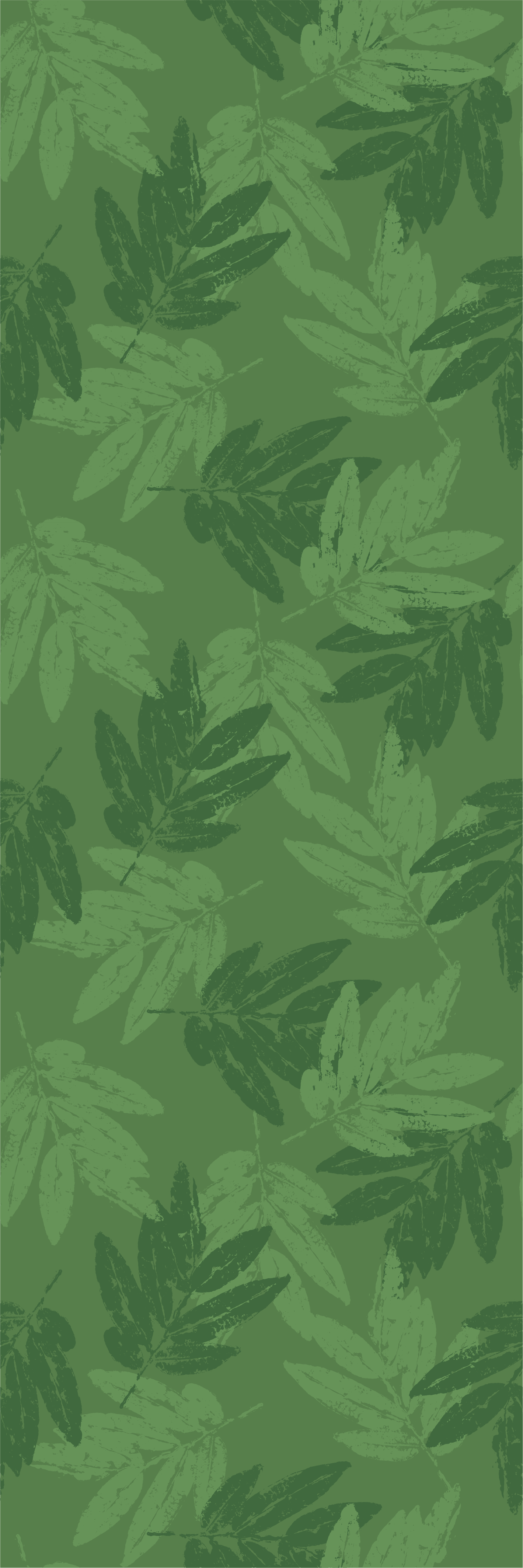 Alfombra vinílica oficina diseño hojas verdes sencillas - TenVinilo