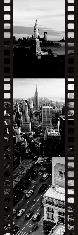 Alfombra vinílica dormitorio collage fotográfico nyc - TenVinilo