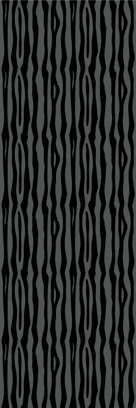 Alfombra vinílica dormitorio rayas onduladas negras y grises - TenVinilo