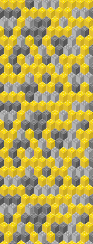 Alfombra vinílica dormitorio bloques de construcción pantone - TenVinilo