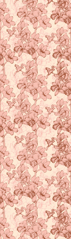 Alfombra vinílica dormitorio flores 3d vintage - TenVinilo