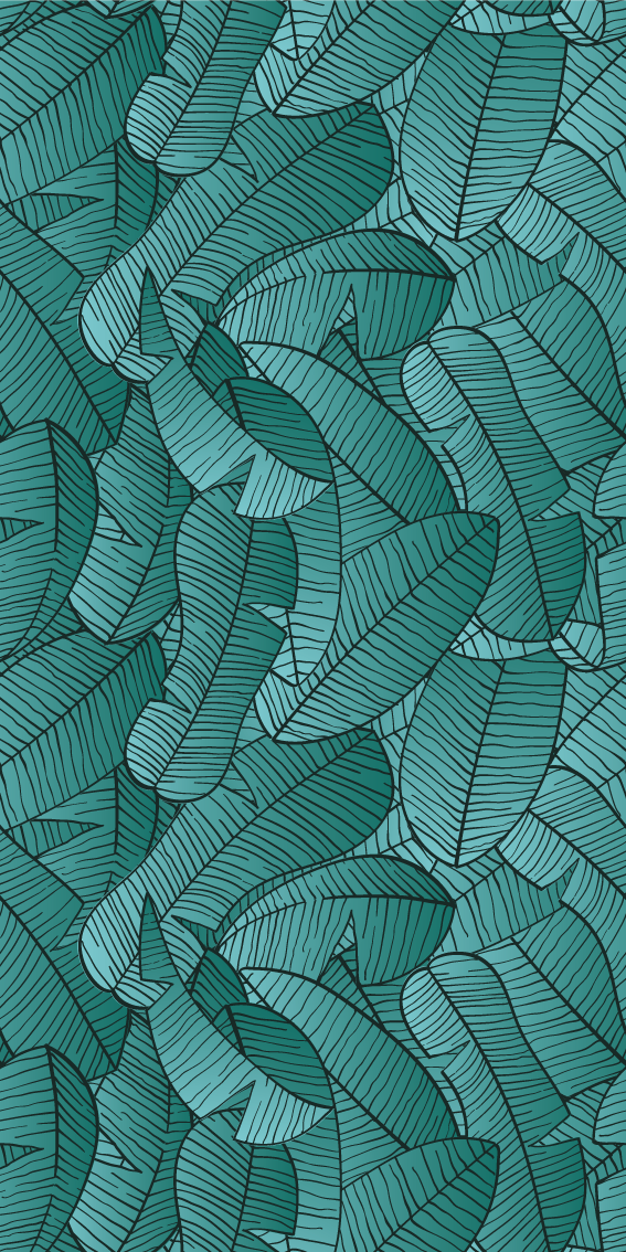 Alfombra vinílica naturaleza patrón palmera verde - TenVinilo
