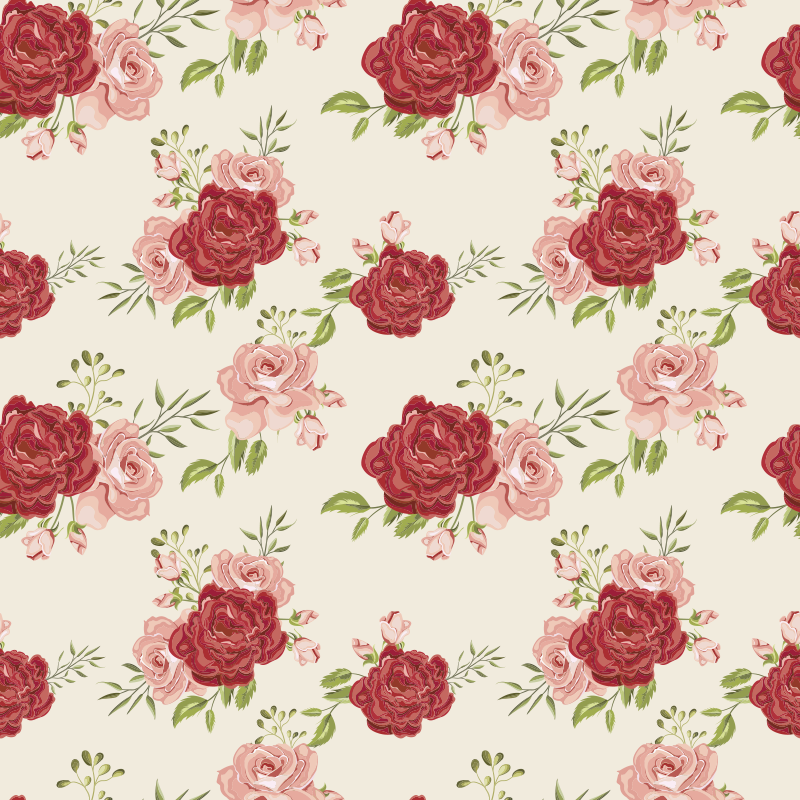 Alfombra vinílica naturaleza rosas elegantes - TenVinilo