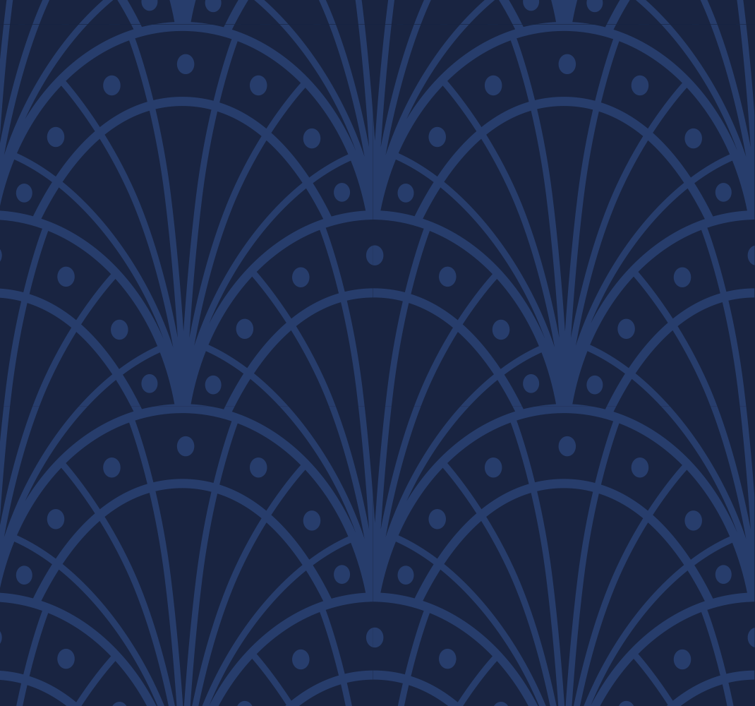 Alfombra vinílica vintage azul marino art déco - TenVinilo