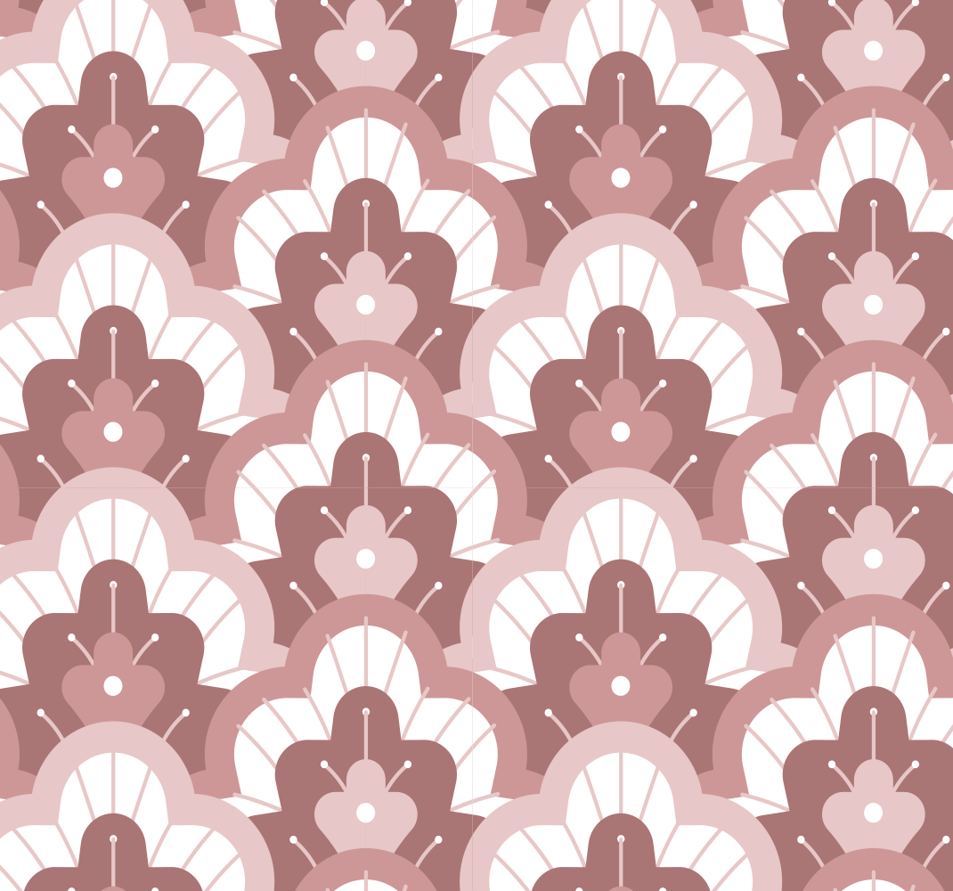 Alfombra vinílica vintage papel pintado rosa - TenVinilo