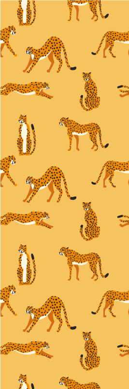 Alfombra vinílica animales patrones de leopardos amarillos - TenVinilo