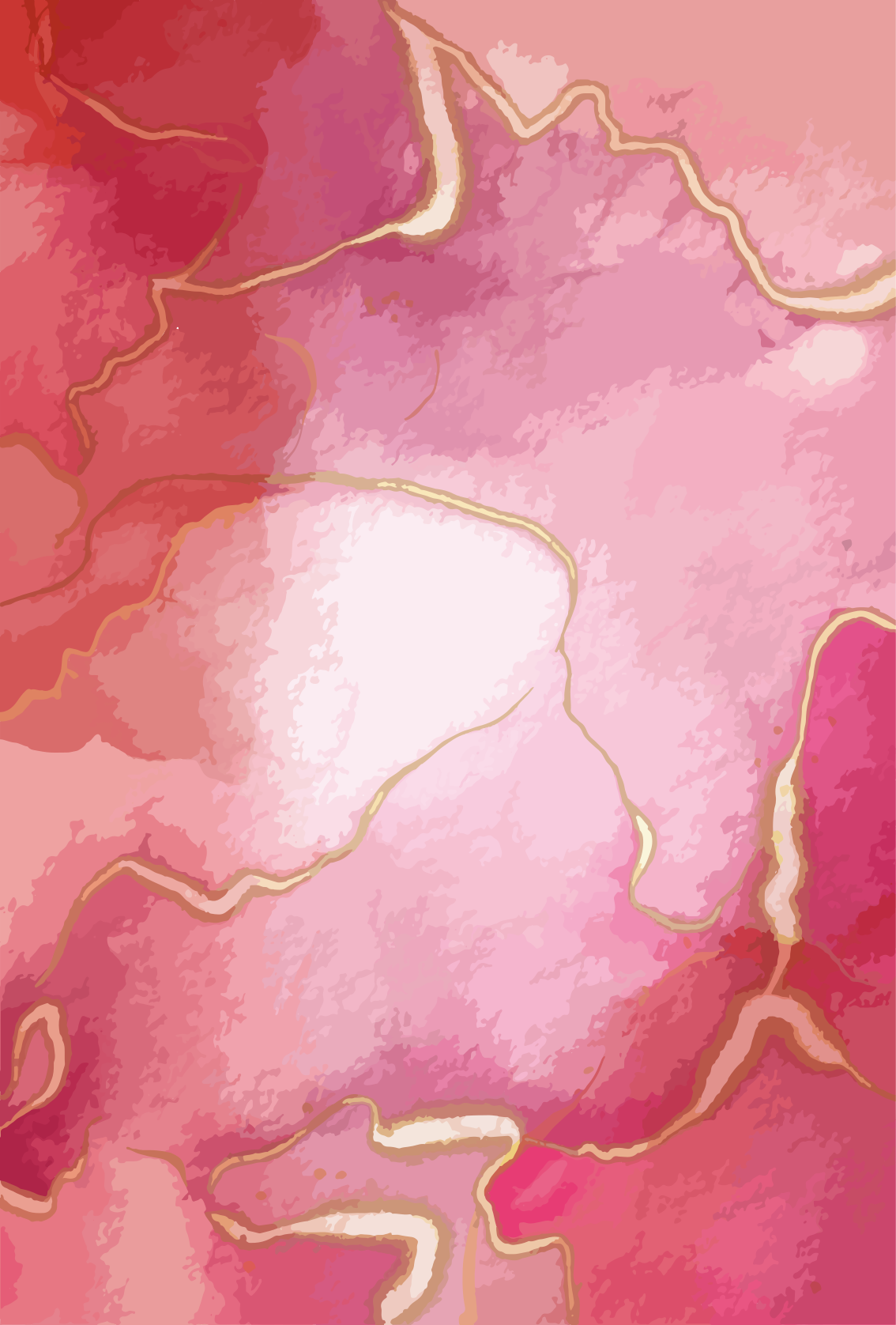 Alfombra vinílica moderna efecto mármol rosa y oro - TenVinilo