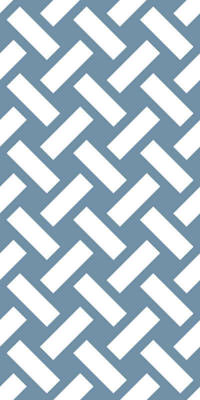 Alfombra vinílica imitación patrón geométrico azul - TenVinilo