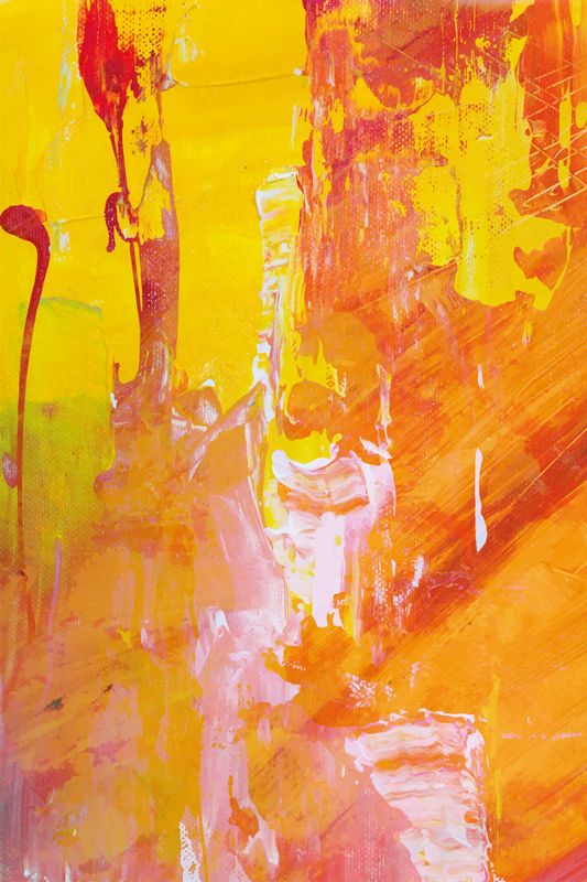 Alfombra vinílica imitación diseño abstracto naranja - TenVinilo