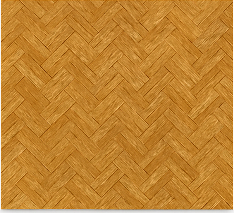 Alfombra vinílica imitación parquet de roble entrelazado - TenVinilo