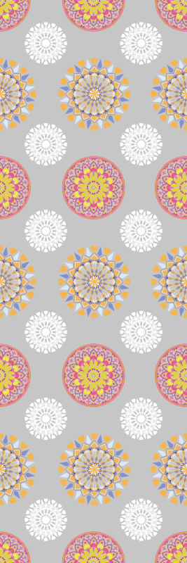 Alfombra vinílica vintage círculos de mandala brillante - TenVinilo