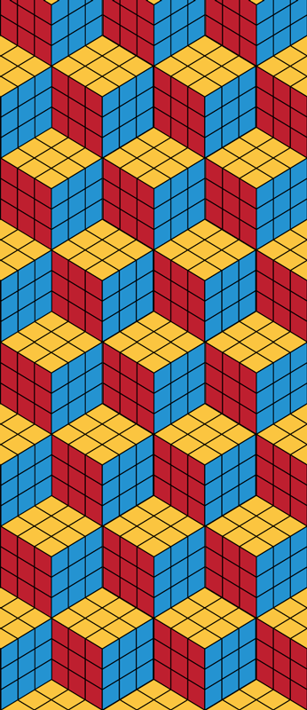 Alfombra vinílica vintage patrón original rubik - TenVinilo