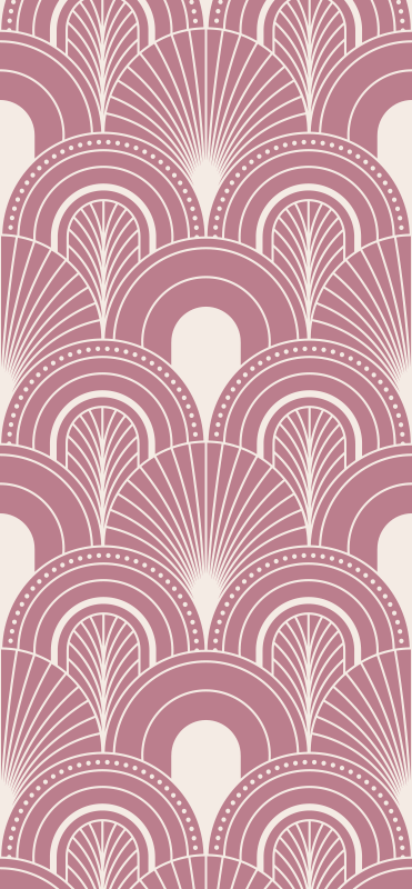 Alfombra vinílica vintage estilo decorativo arco rosa - TenVinilo