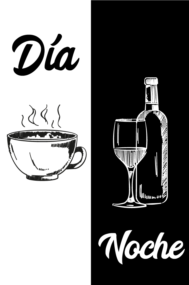 Alfombra vinílica frase cocina en blanco y negro divertida - TenVinilo