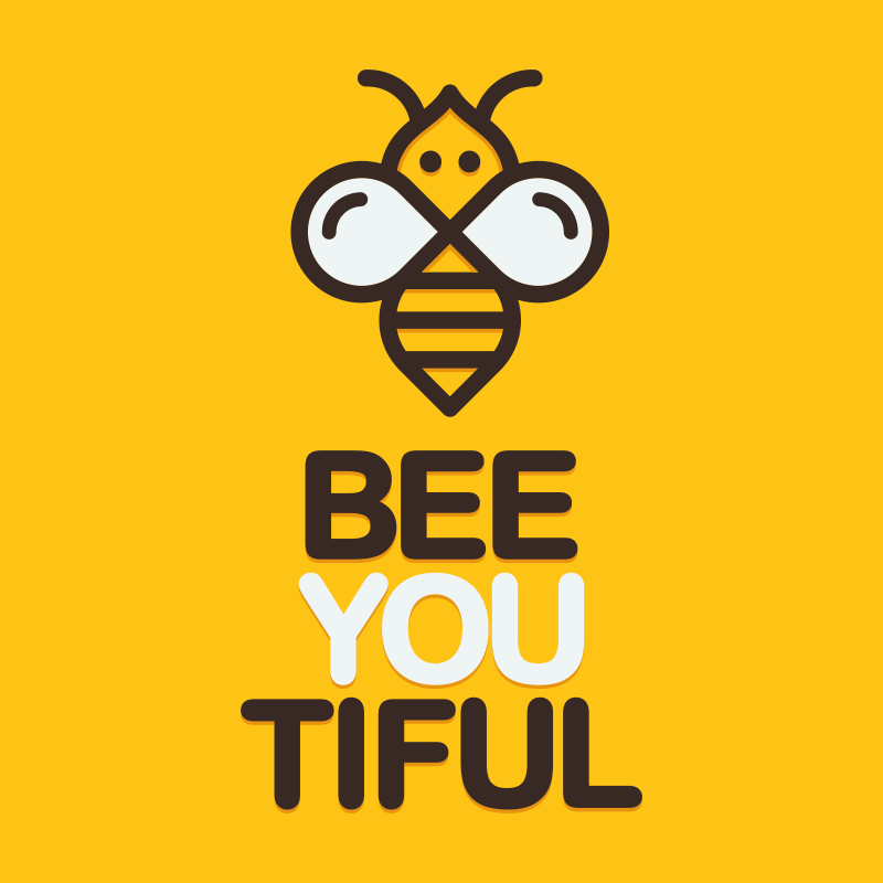 Alfombra vinílica frase eres tan hermosa como una abeja - TenVinilo