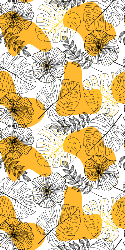 Alfombra vinílica imitación diseño floral - TenVinilo