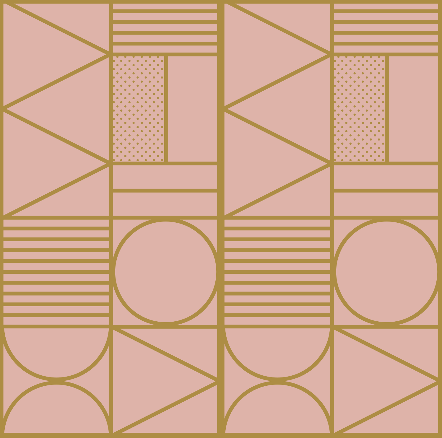 Alfombra vinílica imitación bloques dorado y rosa - TenVinilo