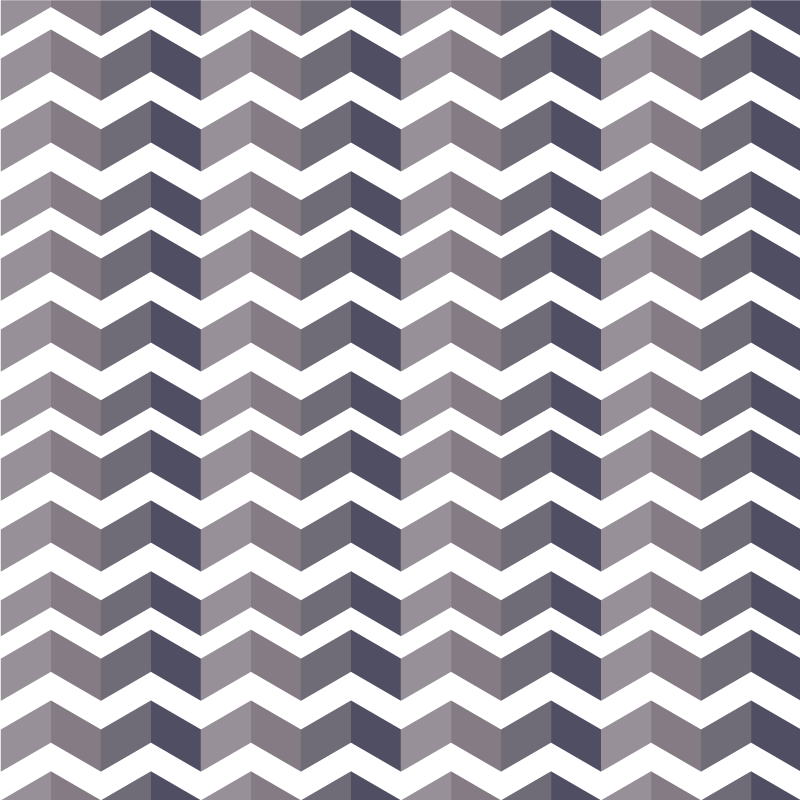 Alfombra vinílica geométrica zig zag en blanco y negro - TenVinilo