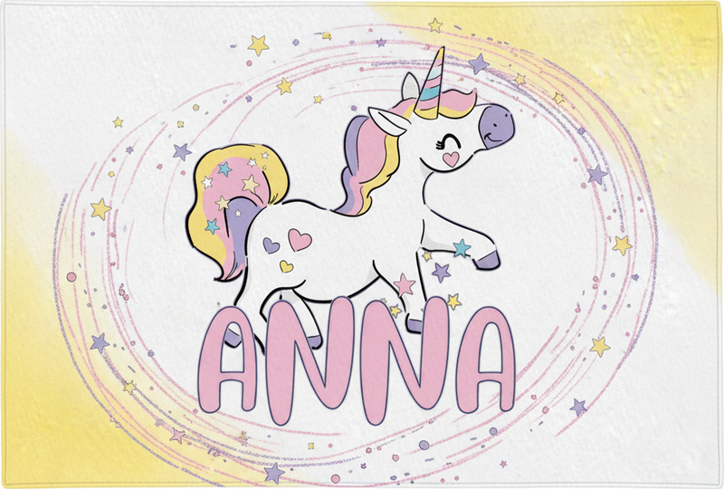 Alfombra vinílica infantil diseño unicornio mágico - TenVinilo