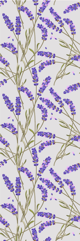 Alfombra vinílica salón patrón lavanda provenzal - TenVinilo